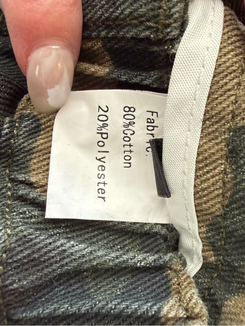 Wide Leg Cargo Pants in Green Camo - Picture 4 of 5